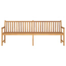 havebænk 228 cm massivt teaktræ