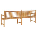 havebænk 228 cm massivt teaktræ