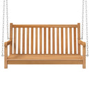 gyngebænk 114x60x64 cm massivt teaktræ