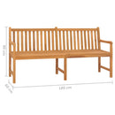havebænk 180 cm massivt teaktræ