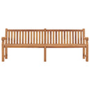 havebænk 228 cm massivt teaktræ