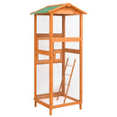 voliere 68x62x166 cm massivt grantræ
