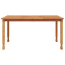 havebord 150x90x75 cm massivt teaktræ