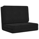 foldbar gulvstol stof sort
