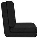 foldbar gulvstol stof sort