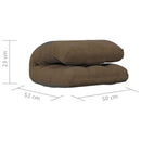 foldbar gulvstol stof brun
