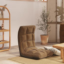 foldbar gulvstol stof brun