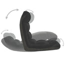 foldbar gulvstol stof sort