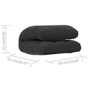 foldbar gulvstol stof sort