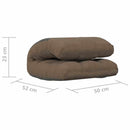foldbar gulvstol stof gråbrun