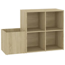 skoskab 105x35,5x70 cm konstrueret træ sonoma-eg