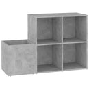 skoskab 105x35,5x70 cm konstrueret træ betongrå