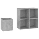 skoskab 105x35,5x70 cm konstrueret træ betongrå