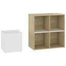 skoskab 105x35,5x70 cm konstrueret træ hvid og sonoma-eg