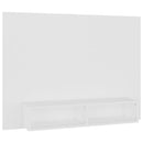 væghængt tv-skab 102x23,5x90 cm konstrueret træ hvid