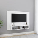 væghængt tv-skab 102x23,5x90 cm konstrueret træ hvid