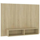 væghængt tv-skab 120x23,5x90 cm konstrueret træ sonoma-eg