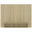 væghængt tv-skab 120x23,5x90 cm konstrueret træ sonoma-eg