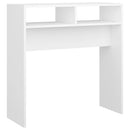konsolbord 78x30x80 cm konstrueret træ hvid