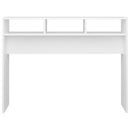 konsolbord 105x30x80 cm konstrueret træ hvid