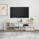 tv-skab 149x30x52 cm konstrueret træ hvid højglans