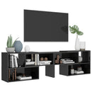 tv-skab 149x30x52 cm konstrueret træ grå højglans