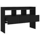 skænk 105x30x70 cm konstrueret træ sort