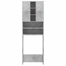 vaskemaskineskab 64x25,5x190 cm betongrå
