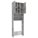 vaskemaskineskab 64x25,5x190 cm betongrå