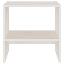 sengeskab 40x30,5x40 cm massivt fyrretræ hvid