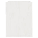 sengebord 40x31x40 cm massivt fyrretræ hvid