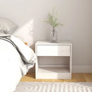 sengebord 40x31x40 cm massivt fyrretræ hvid