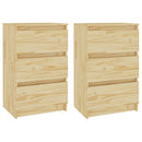 sengeborde 2 stk. 40x29,5x64 cm massivt fyrretræ