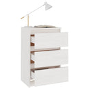 sengebord 40x29,5x64 cm massivt fyrretræ hvid