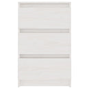 sengebord 40x29,5x64 cm massivt fyrretræ hvid
