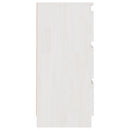 sengebord 40x29,5x64 cm massivt fyrretræ hvid