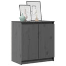 skab 60x36x65 cm massivt fyrretræ grå