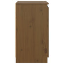 skab 60x36x65 cm massivt fyrretræ gyldenbrun