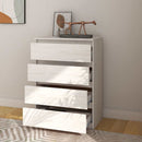 kommode 60x36x84 cm massivt fyrretræ hvid