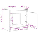 sengebord 40x30,5x40 cm massivt fyrretræ