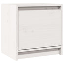 sengebord 40x30,5x40 cm massivt fyrretræ hvid