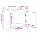 sengebord 40x30,5x40 cm massivt fyrretræ hvid