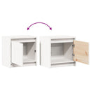 sengeborde 2 stk. 40x30,5x40 cm massivt fyrretræ hvid