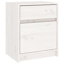 sengebord 40x31x50 cm massivt fyrretræ hvid