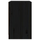 sengeskabe 2 stk. 40x31x50 cm massivt fyrretræ sort