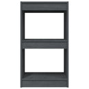 bogreol 40x30x71,5 cm massivt fyrretræ grå