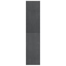 bogreol/rumdeler 40x30x135,5 cm massivt fyrretræ grå