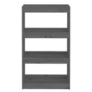 bogreol/rumdeler 60x30x103,5 cm massivt fyrretræ grå