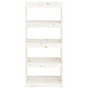 bogreol/rumdeler 60x30x135,5 cm massivt fyrretræ hvid