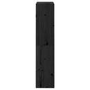 bogreol/rumdeler 60x30x135,5 cm massivt fyrretræ sort